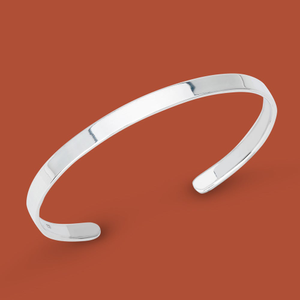 Portrait Identity Silver 5mm Cuff Bangle