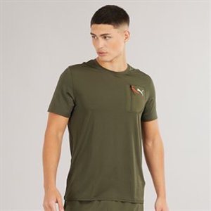 Puma Mens Puma Flex Tech Cargo T-Shirt Dark Olive