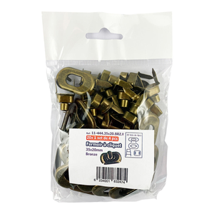 Lot de 20 fermoirs tourniquet ovale 35 x 20 mm - Bronze