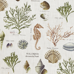 Prestigious Textiles St Helier Printed Fabric Sea Weed