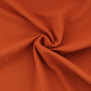 Tissu double gaze de coton - Rouille