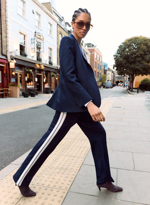 Tippi 2.0 Side Stripe Trousers - UK 14 | EU 40 | US 10 / Classic Navy & Soft White