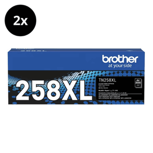 Brother TN-258XLBKX2 Black Toner Cartridge (Original)