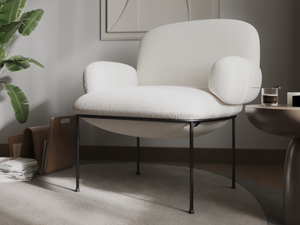 Flair Byani Boucle Accent Chair Cream