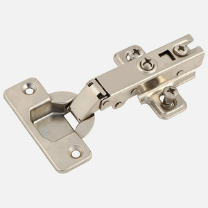 Soft close one piece hinge and plate