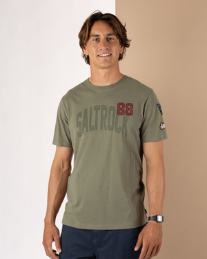 Patch Mens Short Sleeve T-Shirt in Green