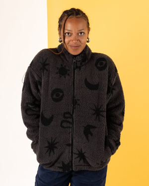 Cove Womens Zip Fleece in Dark Grey