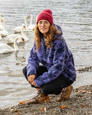 Autumn Womens Hooded Fleece in Purple