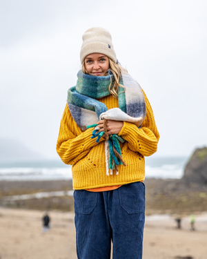 Andie  - Womens Chunky Knitted Jumper - Yellow