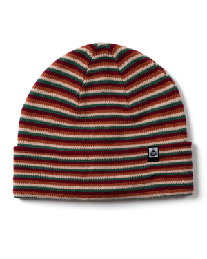 Ok Stripe Beanie in Dark Pink