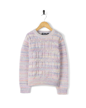Reeny Rainbow Kids Pastel Cable Jumper in Purple