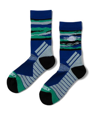 Mountainscape Hiking Socks in Blue