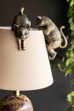 Large Set of 2 Climbing Cats Hanging Decorations