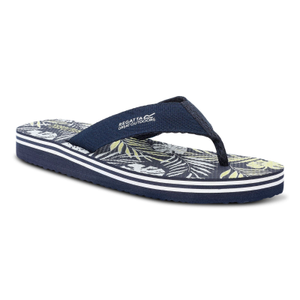 Regatta Mens Rico Flip Flops - 10 UK / Navy Leaf - 10 UK / Navy Leaf