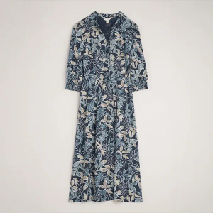 Seasalt Foxtrot Dress Inked Foliage Dusky Jade Size 18