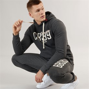 Crosshatch Mens Ellsworth Tracksuit Charcoal Marl
