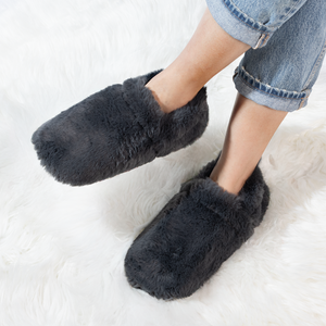 Stay Cosy Heated Slippers Grey