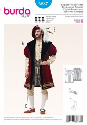 Patron de Renaissance Anglaise - Burda 6887