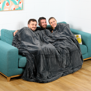 Stay Cosy Mega Plush Blanket 180 x 240 cm - Grey