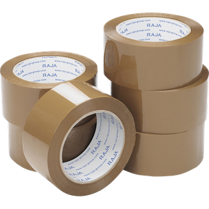 RAJA Packaging Tape Buff 48 mm (W) x 66 m (L) PP (Polypropylene) Pack of 36