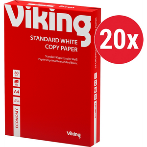 Viking Economy A4 Printer Paper 80 gsm White 146 CIE 500 Sheets Pack of 20