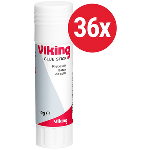 Viking Glue Stick 10 g Transparent Pack of 36