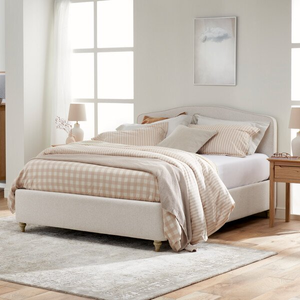 Evesham Double Ottoman Storage Bed in Carina Parchment Fabric