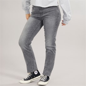 Levi's Womens 724 High Rise Straight Jeans Grey Ghost