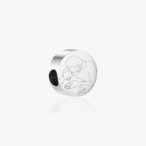 Silver Circle Pandora Compatible Illustration Charm