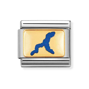 Classic Gold & Enamel Lake Como Italy Charm