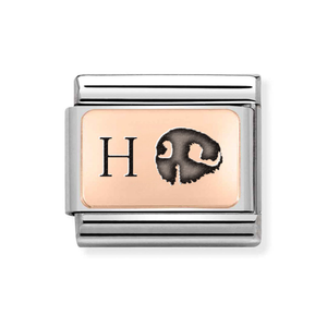 Classic Rose Gold Pet Nose Print Engraving Charm
