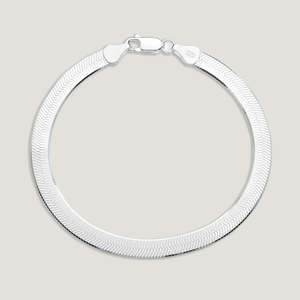 CANDY Cane Silver Herringbone Bracelet