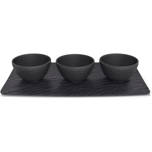 V&B - Manufacture Rock Dip Bowl Set Black 4pce
