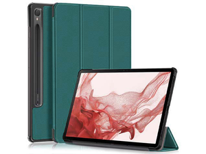 Slim Synthetic Leather Flip Case with Stand for Samsung Galaxy Tab S10 FE - Teal