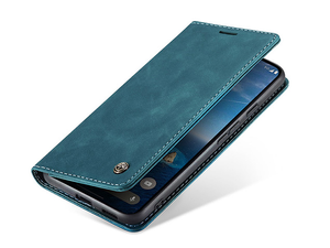 CaseMe Slim Synthetic Leather Wallet Case with Stand for Google Pixel 9a - Teal