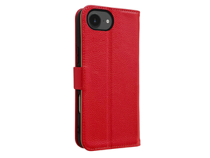 Premium Leather Wallet Case for Apple iPhone 16e - Red