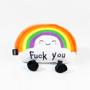 What The Plush "F*ck You" Rainbow Free Standing Plush