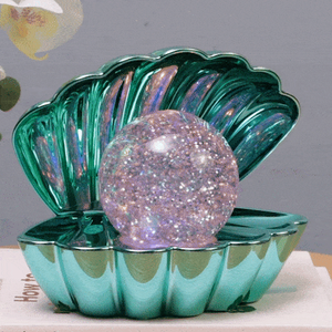 Mint Glitter Pearl Shell Lamp