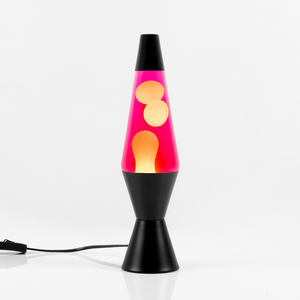 Lava Lamp Matt Black & Pink
