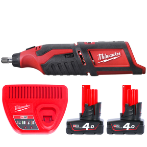 Milwaukee C12RT 12V Cordless Rotary Multi Tool With 2 x 4.0Ah Batteries & Charger