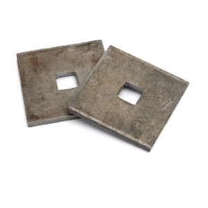 100 x 100 x 10mm Thick Washer Plates c/w 26mm Square Hole (Pack of 1)