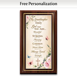 My Granddaughter, God Says You Are Personalized Wall Decor