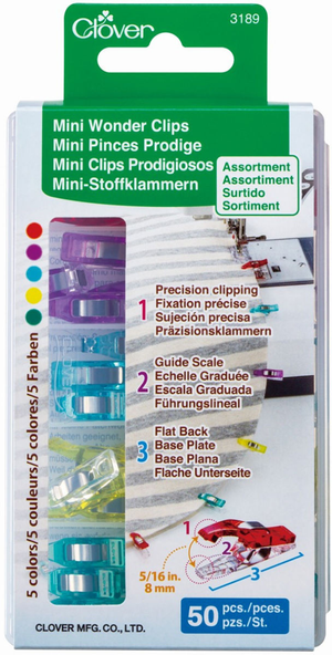 Boite 50 mini pinces Prodige Clover - Assortiment
