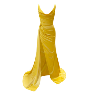 Amélie Off-The-Shoulder Gown- Yellow (XL)