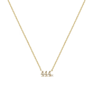 Angel Number Necklace-Four Four Four Necklace-Dainty Gold Necklace
