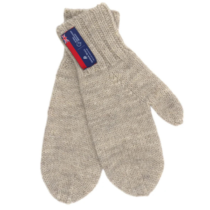 Arthur Beale Maritime Wool Mittens - Light Welsh Grey (one size)