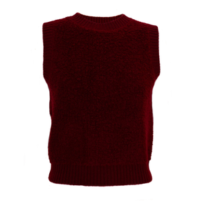 Barlow Wool Bouclé Knit Vest Raisin (XS)