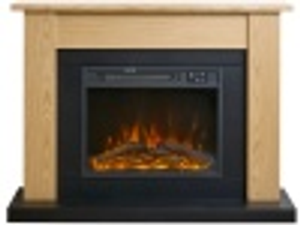 Sureflame Banbury Electric Fireplace Suite in Oak & Black, 43 Inch