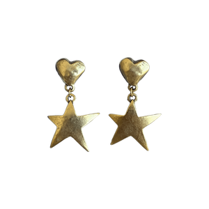 Billie Gold Star & Heart Earrings