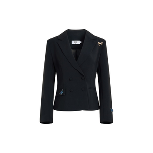 Black Butterfly-Detail Blazer (S)